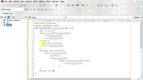 C++ program to find the smallest and second smallest elements