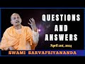Ask Swami with Swami Sarvapriyananda | April 21st, 2024