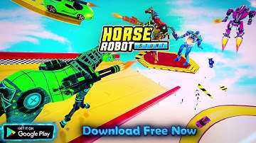 Ramp Car Robot Transform Horse Robot Games 2021