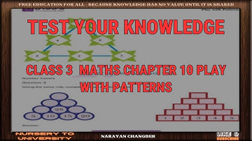 CLASS 3  MATHS CHAPTER 10 PLAY WITH PATTERNS
