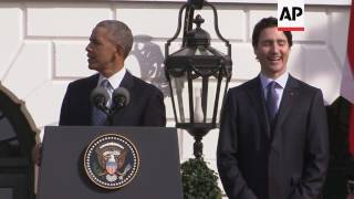 Obama, Trudeau Trade Hockey Jabs at White House