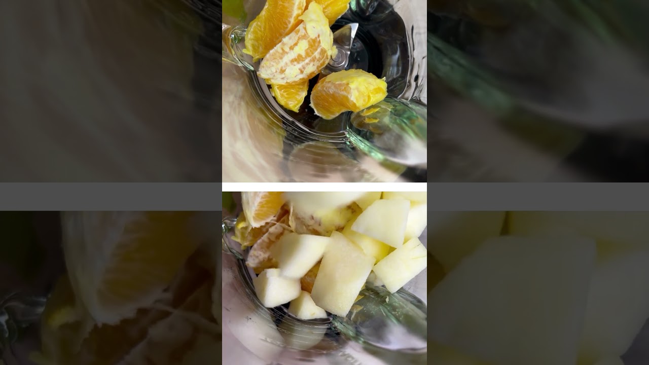 Les bienfaits du jus d'orange et de pomme. 