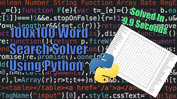100x100 Word Search Solver Using Python -Trailer