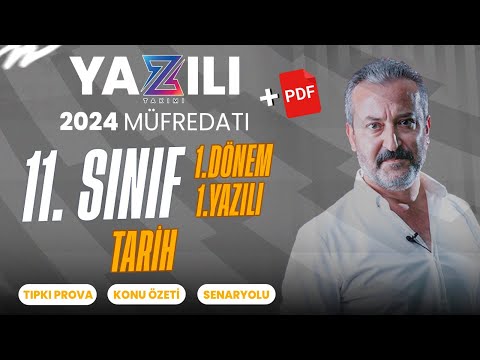 11.Sınıf Tarih 1.Dönem 1.Yazılı Sınavı | Konu Anlatımlı | 2023-2024 | Mehmet Celal Özyıldız