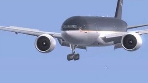 fsx PMDG 777 single gear landing attempt