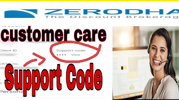 📞 Support code in Zerodha kite . Castomar care support code