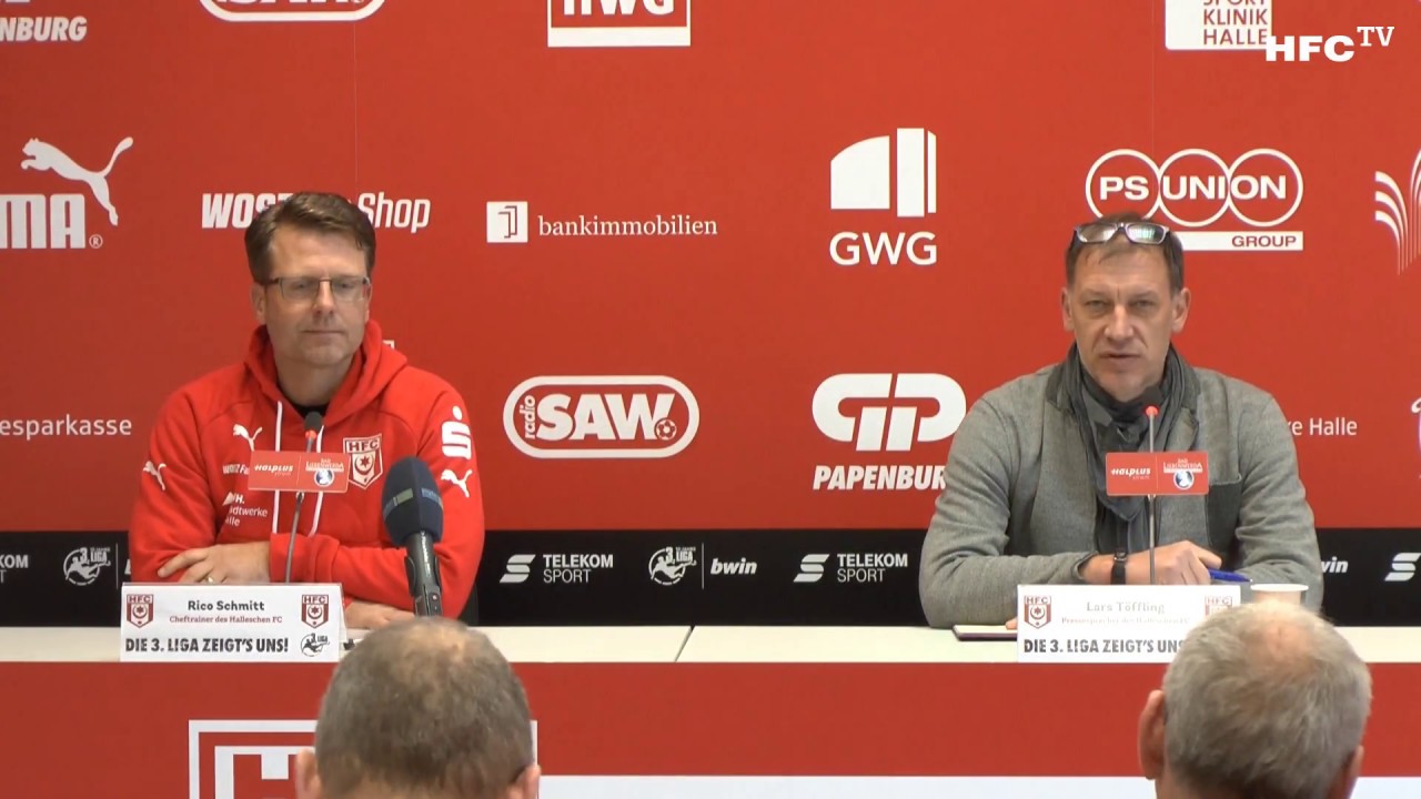 hfcc hawkmail 19. Spieltag: FSV Zwickau - Hallescher FC Pressekonferenz vor dem Spiel