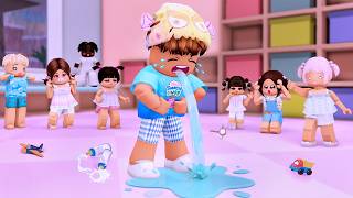 😭 Sammy THROWS UP at Daycare from Food Poisoning (Ep 1+2) | Roblox Roleplay