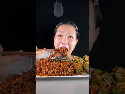 Cucumber kimchi with Chapaghetti