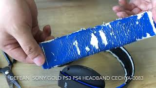 Замена накладки / Replacemant Headband on Sony Wireless Stereo Headset 2.0 CECHYA-0083 GOLD PS3 PS4 screenshot 2