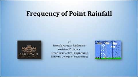 Frequency of Point Rainfall