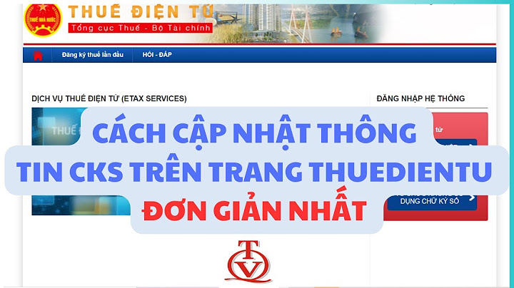 Hướng dẫn cập nhật thay đổi tt cks trên thuedientu