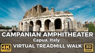 Roman Amphitheater in Capua, Italy - Walking Tour - 4K