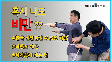 한국 성인 남성 41.8%가 비만이라는데, 혹시 나도 비만? 비만도 계산기, 허리둘레 재는 법, 비만 기준, 비만 원인