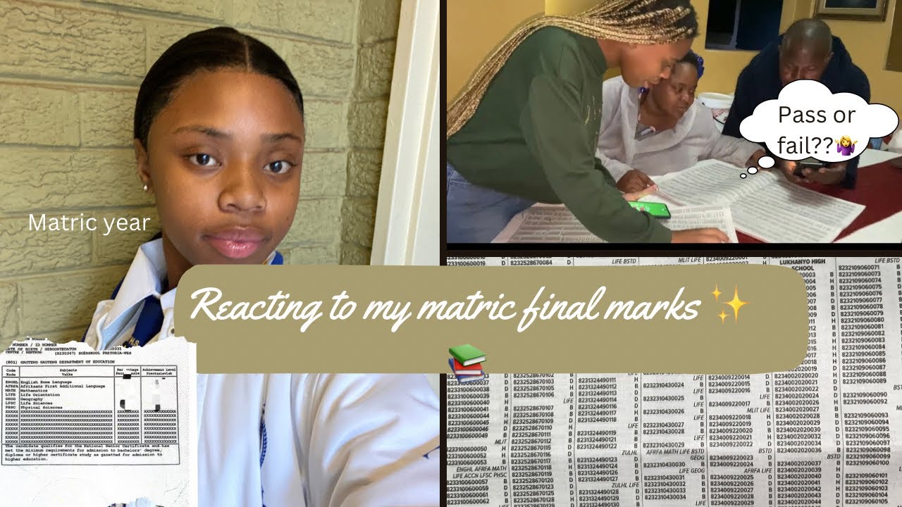 Reacting to my Matric Final Results|| Bachelors pass?|| Distinctions ...