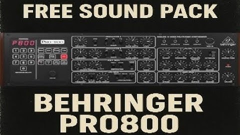Behringer Pro-800 - Free Sound Set By Marc Barnes