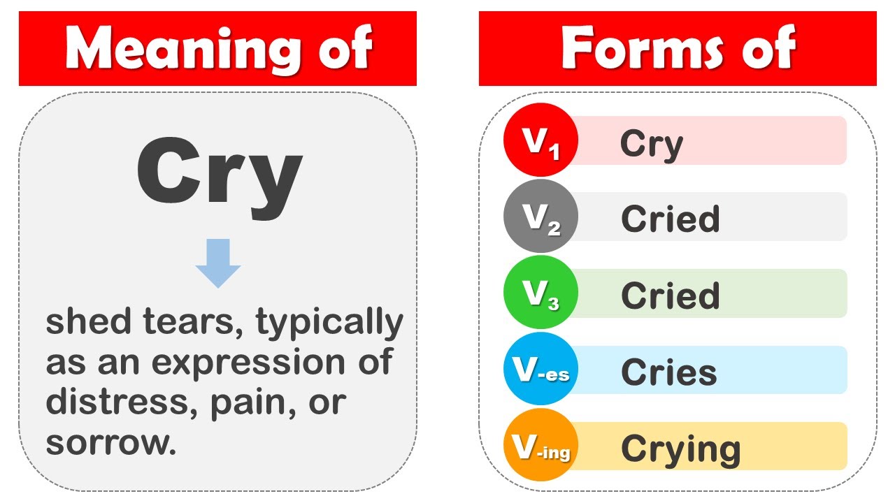 cry  Tradução de cry no Dicionário Infopédia de Inglês - Português