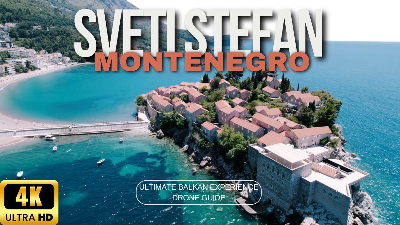 Sveti Stefan Montenegro 🇲🇪 | The Most Beautiful Island in the Balkans 🌍 | 4K Drone Tour & History