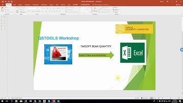 Workshop QSTools Utilities   How To Export data automatically form Cad to Excel Part 1