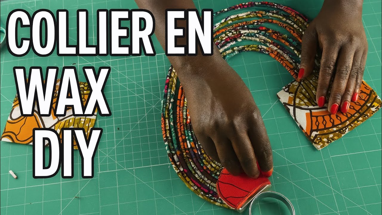 Collier style Wax – Tuto facile / Accessoire en mode tissu africain 100% coton