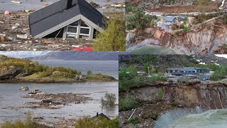 LANDSLIDE  IN ALTA NORWAY,  Sweeps 8 Homes IN to the  SEA june 3,2020