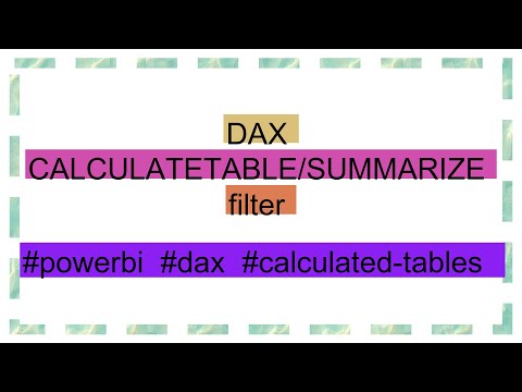 DAX CALCULATETABLE/SUMMARIZE filter
