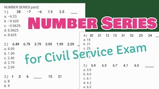 NUMBER SERIES for Civil Service Exam part2