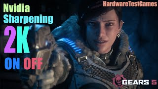 Nvidia Sharpening Test 2K 1440p Ultra Gears 5 FPS GTX 1080 HardwareTestGames