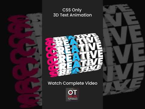 CSS 3D Text
