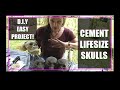 Super Easy Concrete half & full Skulls! Anytime Garden Decor! You Can Do This! by TwistedPixieDust