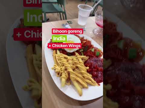 Bihoon goreng india + chicken wings #gorengan  #chikenwings  #bihon