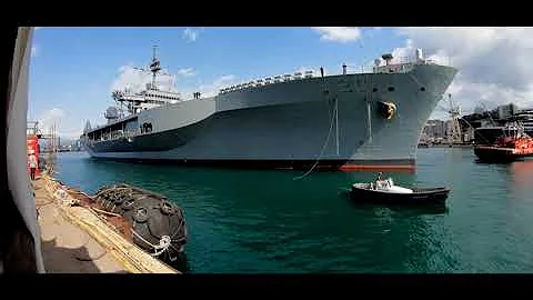 Welcome back to Genova USS Mount Whitney & Crew