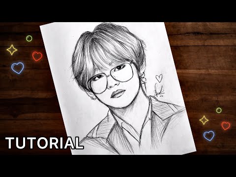 How To Draw BTS V (Taehyung)| Step by Step Tutorial