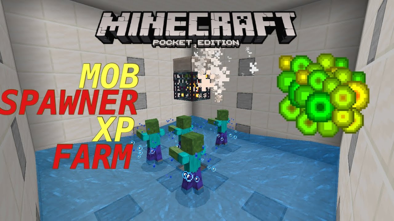 Mob Spawner XP Farm in MCPE/Tutorial - YouTube