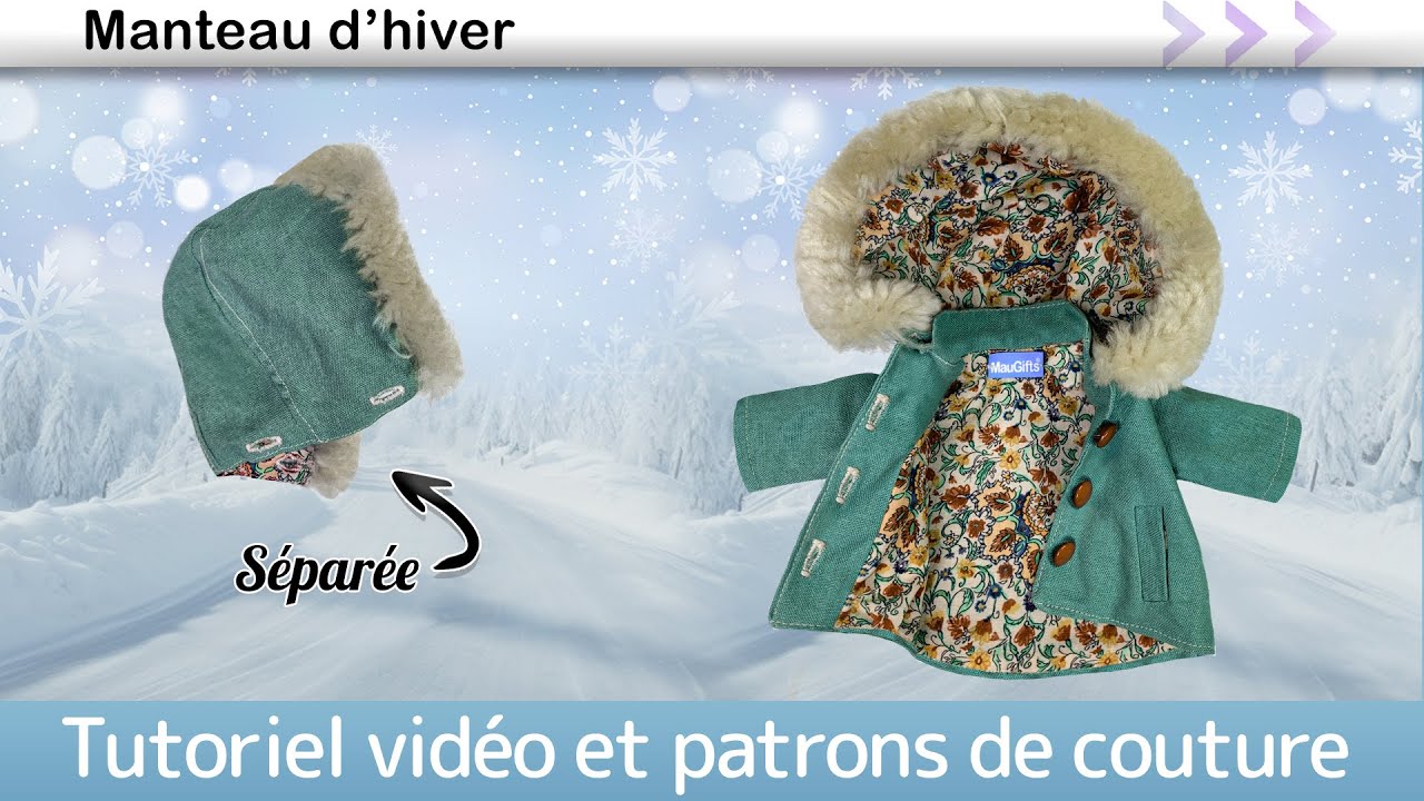 Manteau, bonnet et écharpe pour poupée mini corolline : enfants-poupees par laineetcoton
