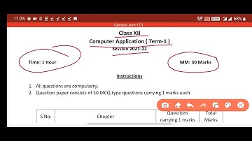 Term 1 syllabus#Computer Application#class 12 #PSEB