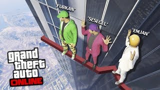 HAYATINIZDA GÖREBİLECEĞİNİZ EN ZOR PARKUR !! - GTA 5 Online (FurkanYaman,Sesegel,Ümidi)