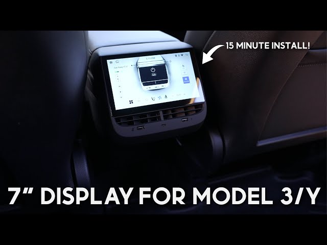 2023 Tesla Model Y New Rear Climate Control Display Upgrade! #tesla #2023 