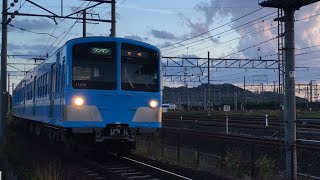 ガチャコン 近江鉄道100形103編成 夕方の米原操車場横を通過！フジテック前駅〜米原駅