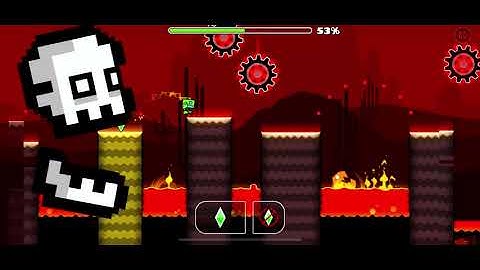 Playing geometry dash practice mode (I’m a little bad at it)