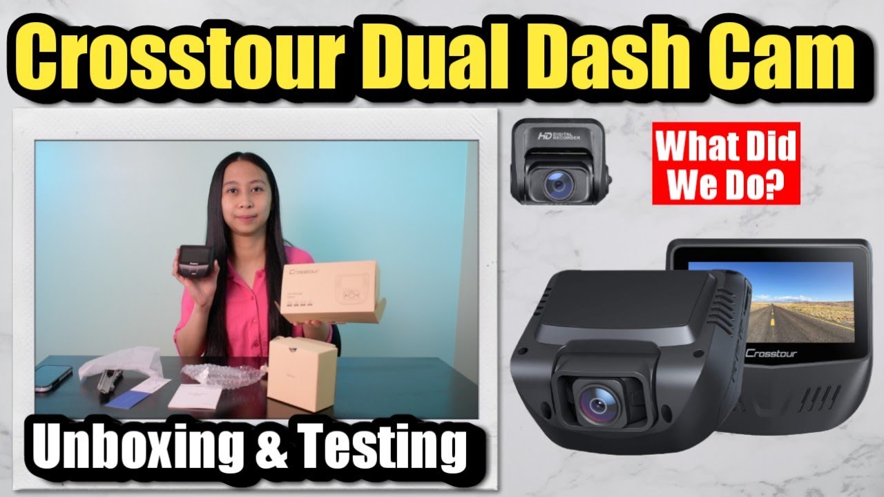 Crosstour Dash Cam Front and Rear CR900 Operation Video 