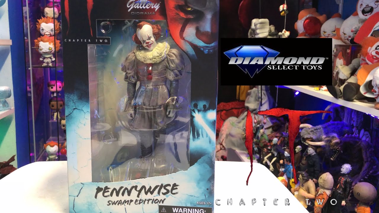2019 Diamond Select Gallery Pennywise 10" PVC Statue MIB Clown It 2 Movie for sale online 