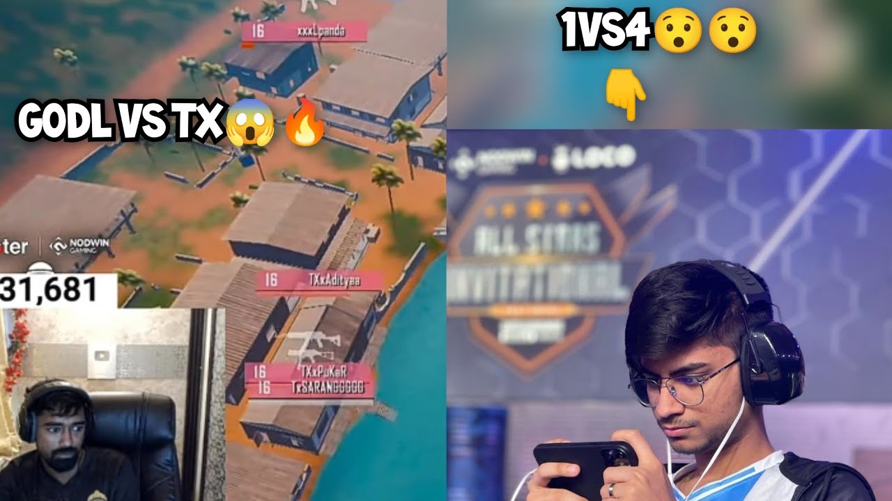 neyoo react on godl vs tx drop fight in sanhok🔥 Vexe 1vs4 8bit😱🔥 nodwin gaming