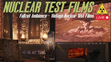 Fallout 4 ASMR | Fireplace, Rain & Vintage Nuclear Test Films | Fallout Ambience | Survival Ambience