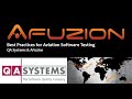 AFuzion Webinar: &quot;Aviation Software Testing Best Practices&quot; with QA-Systems Demo. image