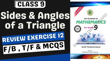 Unit # 12 Sides and Angles of Triangles |Review Exercise |Mathematics 9th Class Sindh Textbook Board