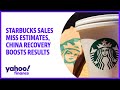 Starbucks sales miss estimates, China recovery boosts results