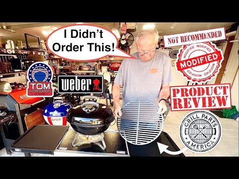 Weber Jumbo Joe Cast Iron Grill Grate / Wrong One Sent From Grill Parts America! / Modified Anyway!