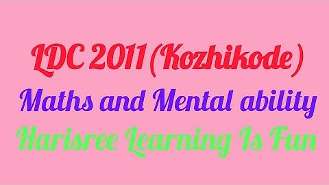 LDC 2011 Kozhikode part1