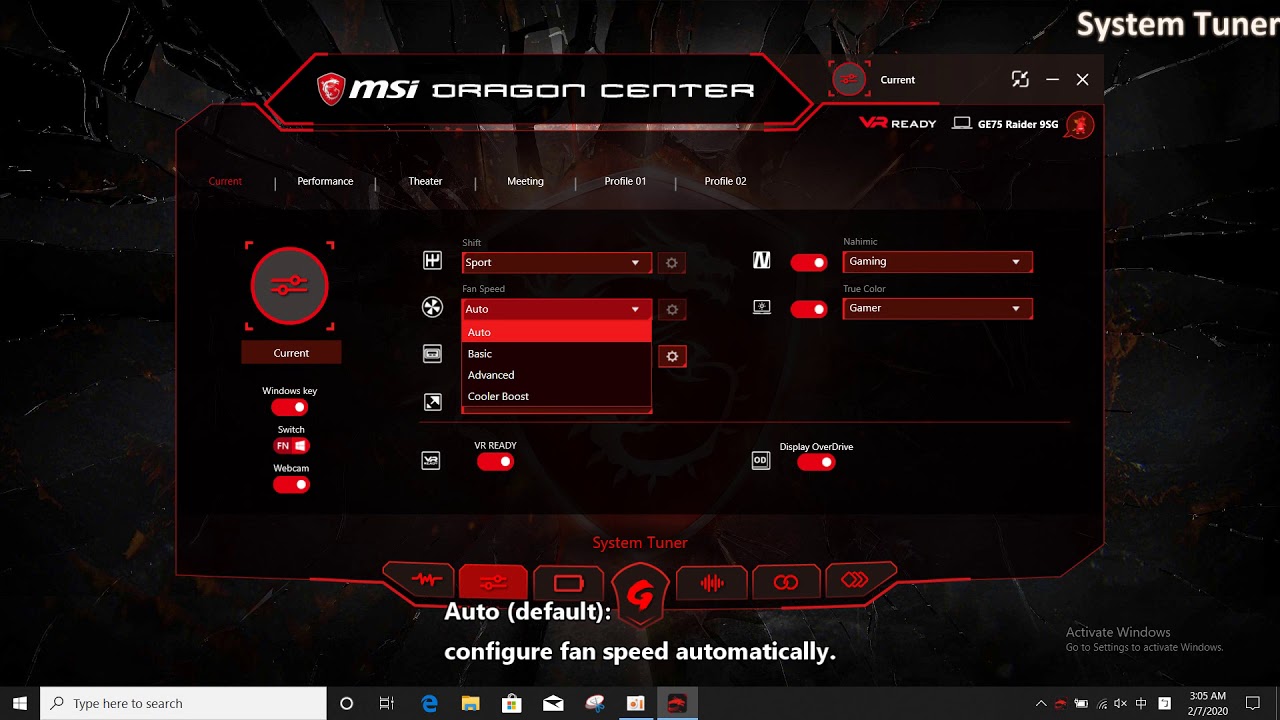 msi latest dragon center